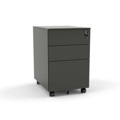 Standard Under Desk Mobile Storage - Steel Black