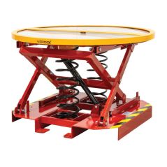Spring Lift Table  With Pallet Truck Base