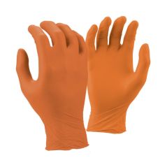 Nitrile HD Orange Gloves