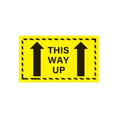This Way Up Label - Yellow 500/box