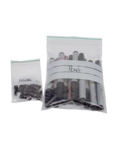 White Panel Zip Lok Bags