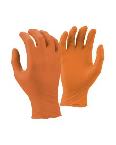 Nitrile HD Orange Gloves