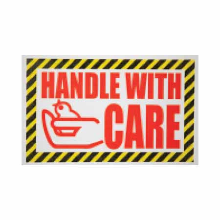 Supa Labels Handle With Care 75 x130mm (500/box)