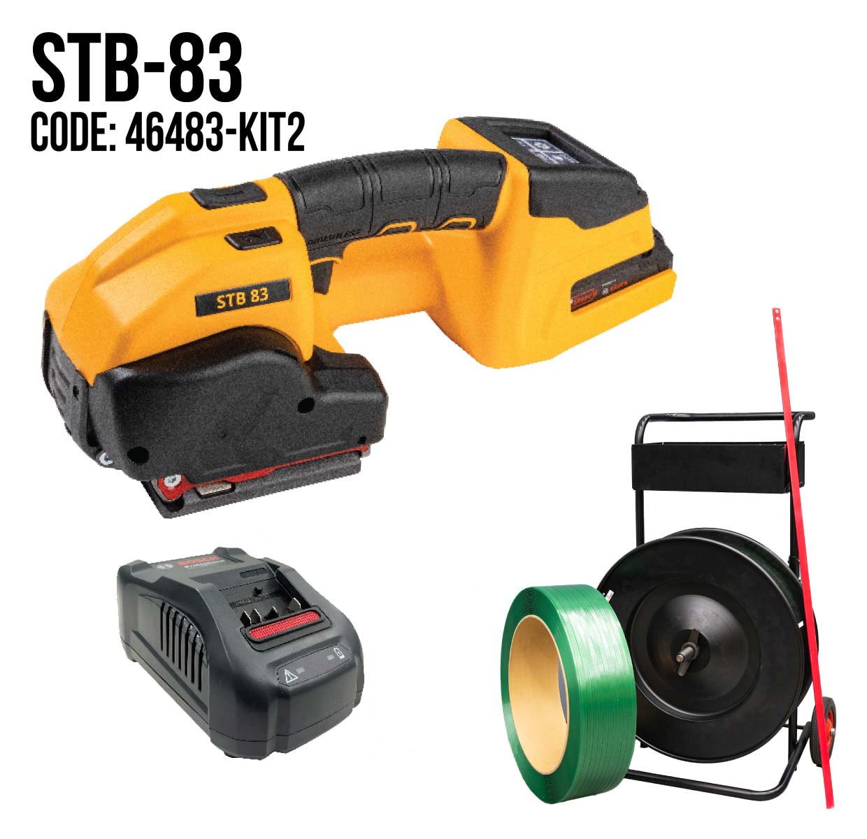 STRAPEX STB-83 PET Strapping Tool 18V Kit