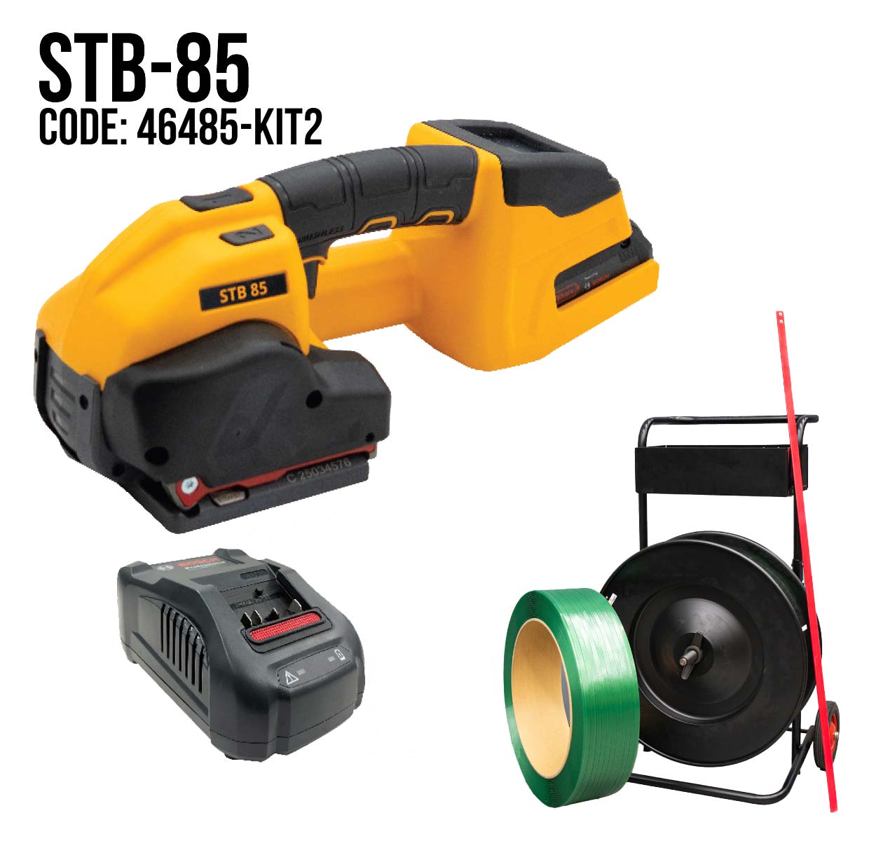 STRAPEX STB-85 PET Strapping Tool 18V Kit